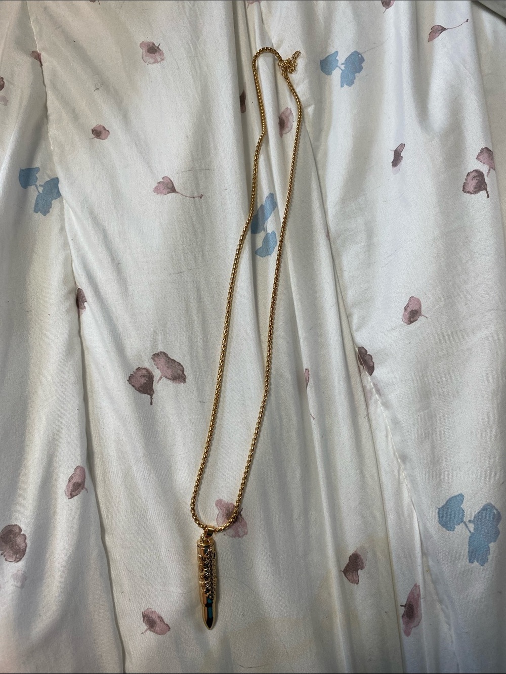 Gold Bullet Pendant Necklace - Women's Jewelry